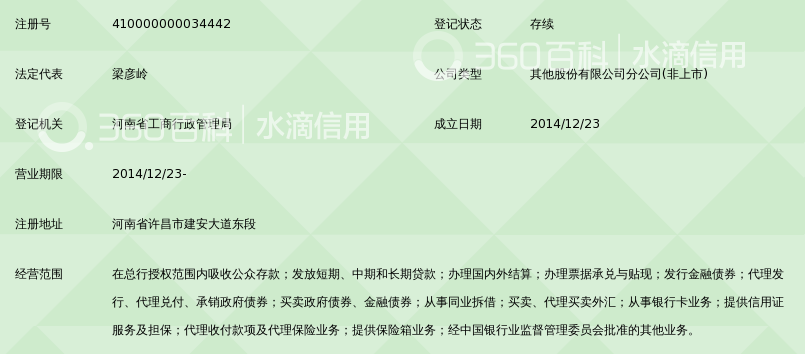 许昌银行流水 360搜索
