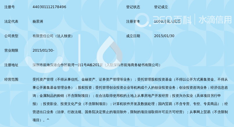 深圳前海景洲资产管理有限公司_360百科