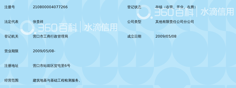 沈阳广厦建设工程检测有限公司营口沿海产业基