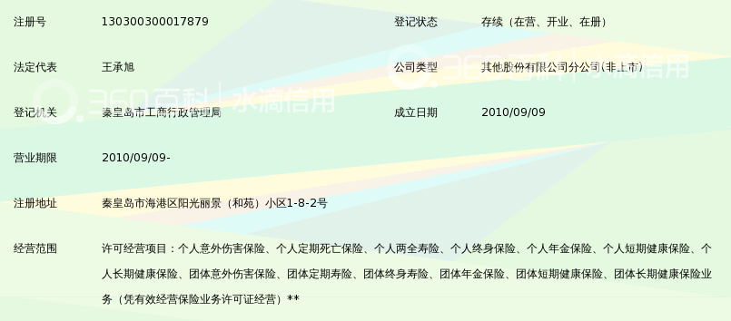 富德生命人寿保险股份有限公司秦皇岛中心支公