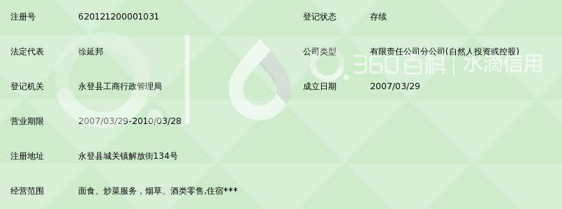 永登县华悦实业有限公司永登饭店_360百科