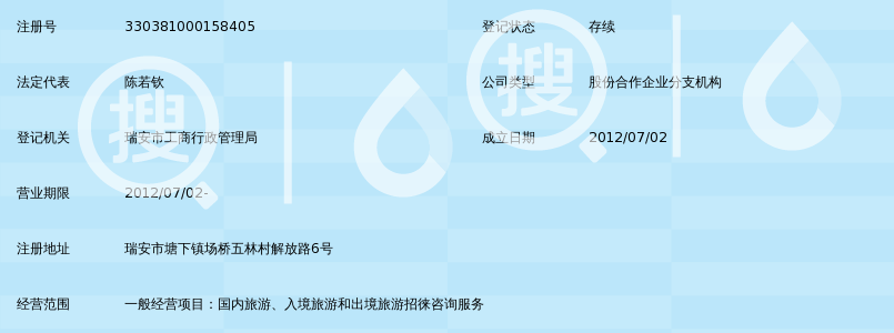 瑞安市中国旅行社场桥门市部_好搜百科