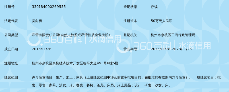 杭州丽树家具有限公司_360百科