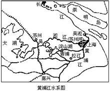 黄浦江水系图