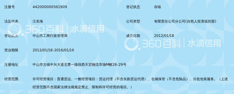 迅捷物流集团有限公司中山古镇分公司_360百