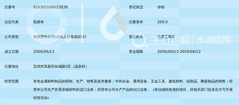 宝鸡市富新有色金属制品有限公司_360百科