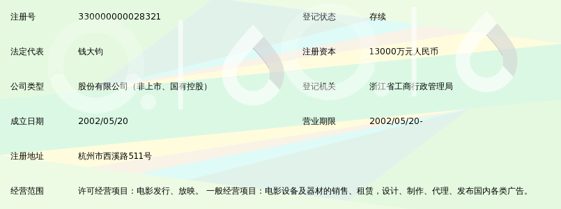浙江时代电影院线股份有限公司_360百科